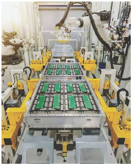 Figure 2. wBMS technology eliminates the signal wiring harness to enable automated, robotic production of complete battery packs.