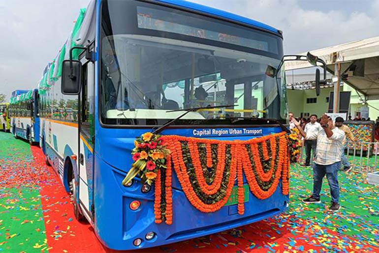 JBM Flags Off 200 Electric Buses in Odisha