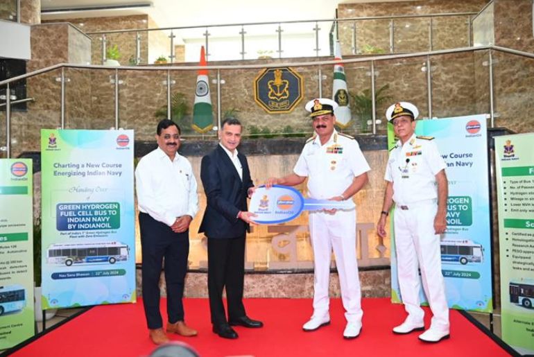 IndianOil and Indian Navy sign MoU for hydrogen fuel cell tech