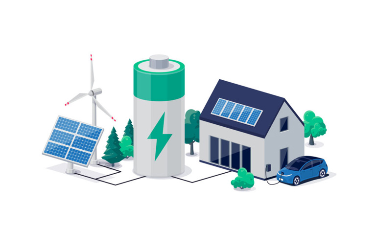 The Integration of Renewable Energy Sources with EV Batteries