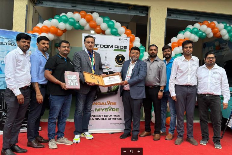 Greaves Electric Mobility 3W (GEM 3W)’s Eltra City completes a 225km record-breaking ride from Bangalore to Mysore on a single charge