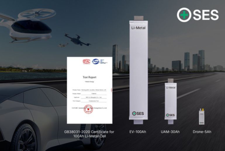 SES AI Li-Metal First to Pass the Global EV Safety Standard Test