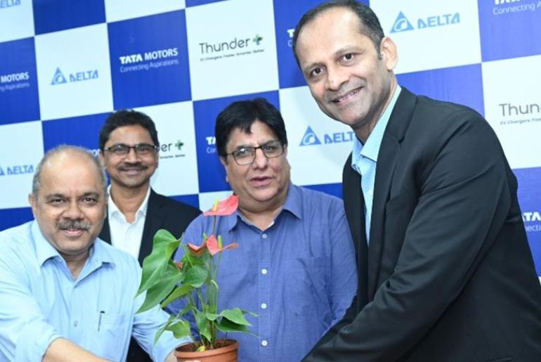 Tata Motors, Delta Electronics and Thunderplus Solutions to install 250 fast-charging stations