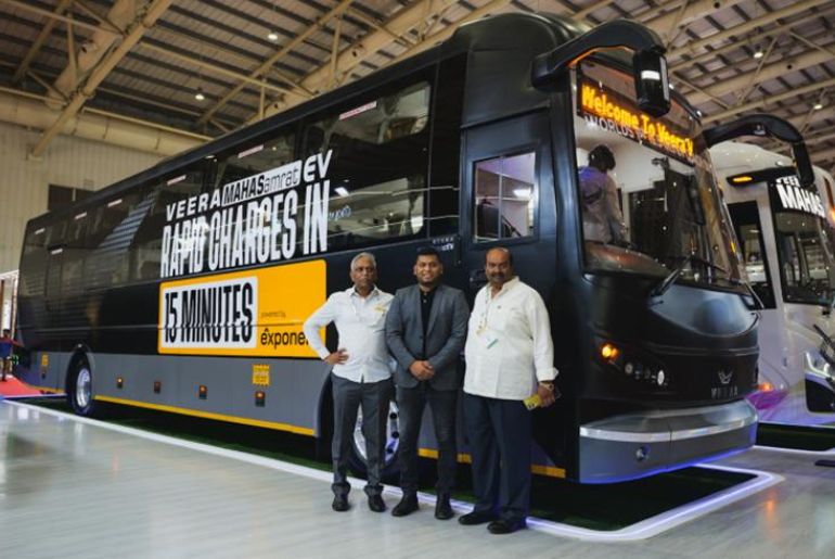 Veera Vahana, Exponent Energy announce 'Veera Mahasamrat EV' intercity electric bus