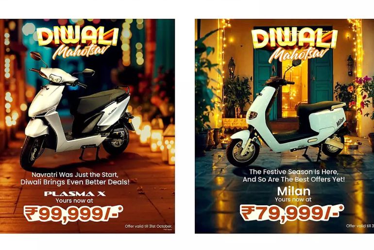 Light Up Diwali: Huge Cashback on Plasma X, XR & Milan Scooters