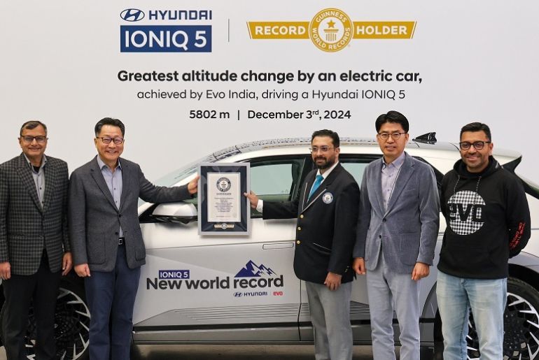 Hyundai IONIQ 5 Sets Guinness Record for Altitude Change