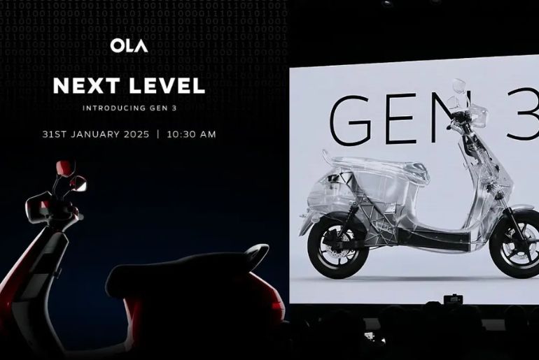 Ola to Launch New Gen 3 Scooters on January 31